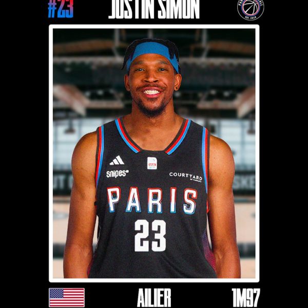 Justin Simon, nouveau joueur du Paris Basketball